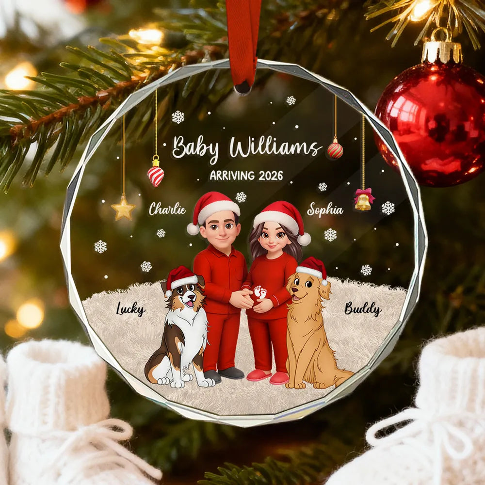 Crystal Ornament for Expecting Parents – A Heartwarming Family Keepsake & Perfect Christmas Gift