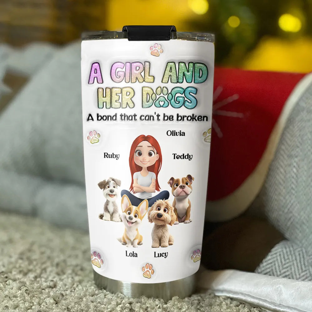 Personalized Insulated Travel Tumbler for Dog Moms & Lovers