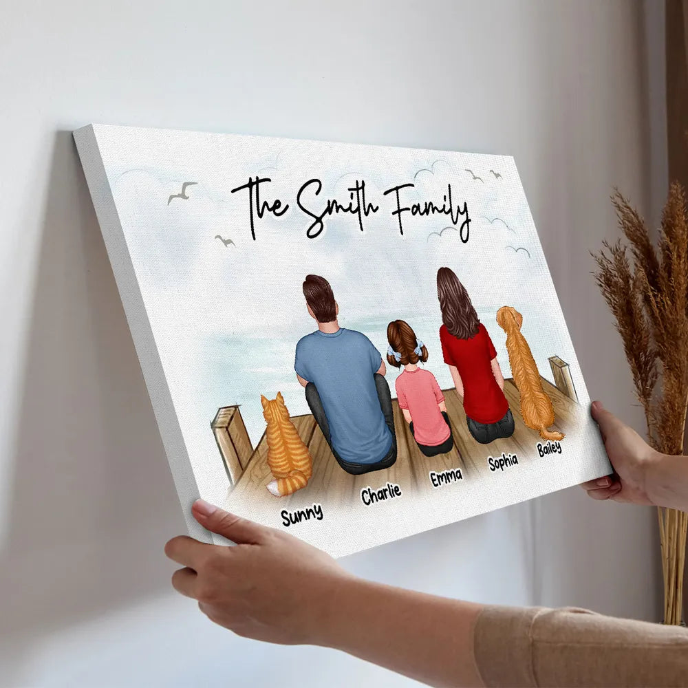 Warm Family Story, Personalized Canvas, Perfect Gift for Loved Ones