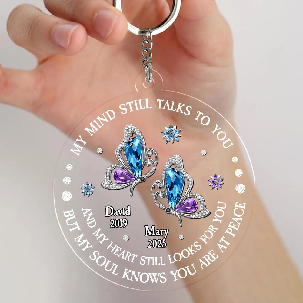 Acrylic Ornament with Butterfly Memorial Design Thoughtful Keepsake Gift for Loved One Remembrance