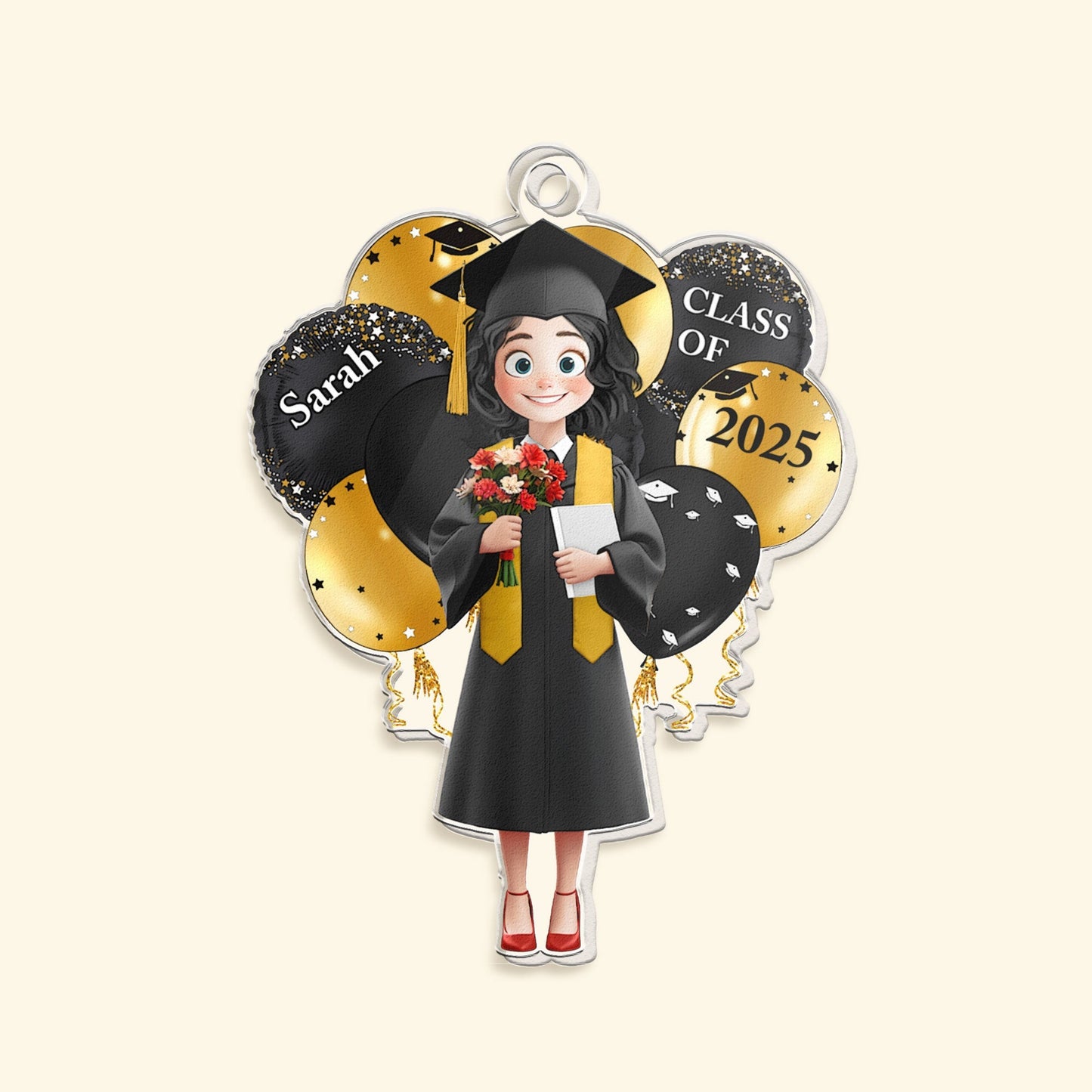 Custom Graduation Keychain - Acrylic Keychain with Custom Name - Perfect Graduation Gift for Students