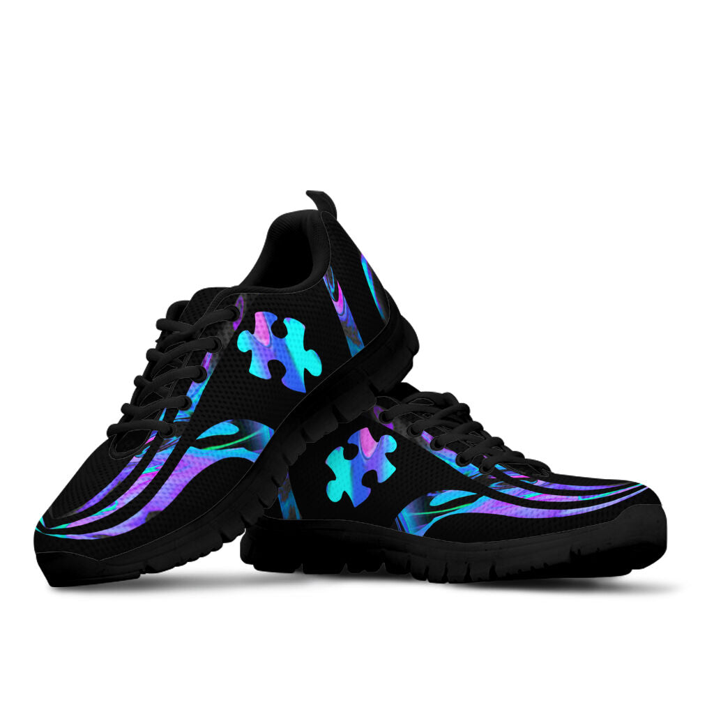 Blue Autism Puzzle Autism Awareness Sneakers 0622