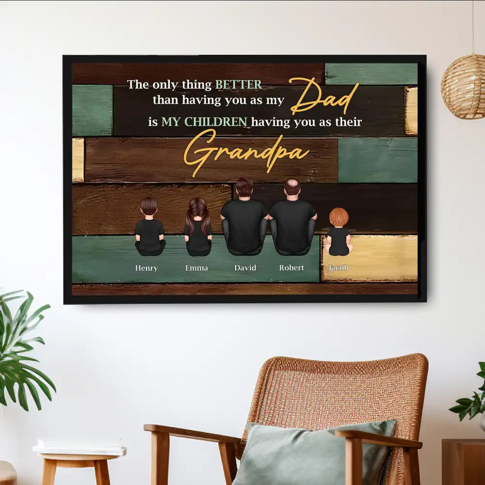 Dad, You’re Our Hero – A Custom Poster to Celebrate Your Role as Both Dad and Grandpa