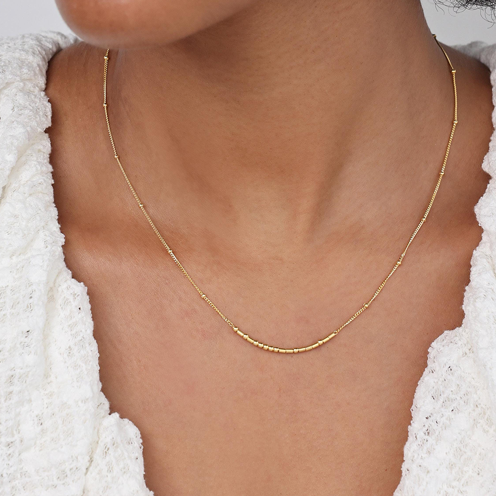 Morse Code Necklace – Exclusive Gift for Couples, Perfect for Expressing Love on Valentine's Day