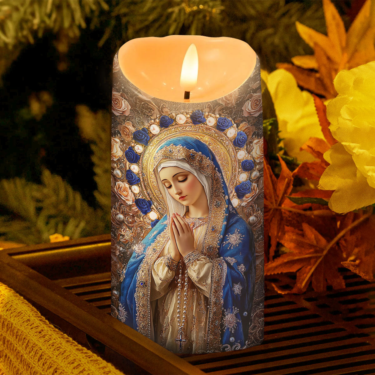 Prayer Candle for Husband – Warm LED Light, Inspirational Blessing and Strength Gift