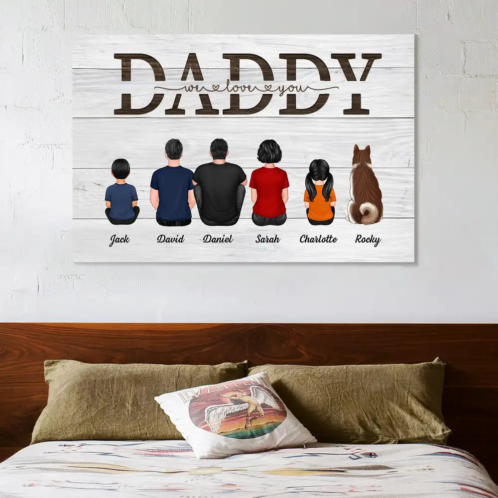 "Dad, We love you" – Personalized Poster for Father's Day – A Unique Family Gift for Dad