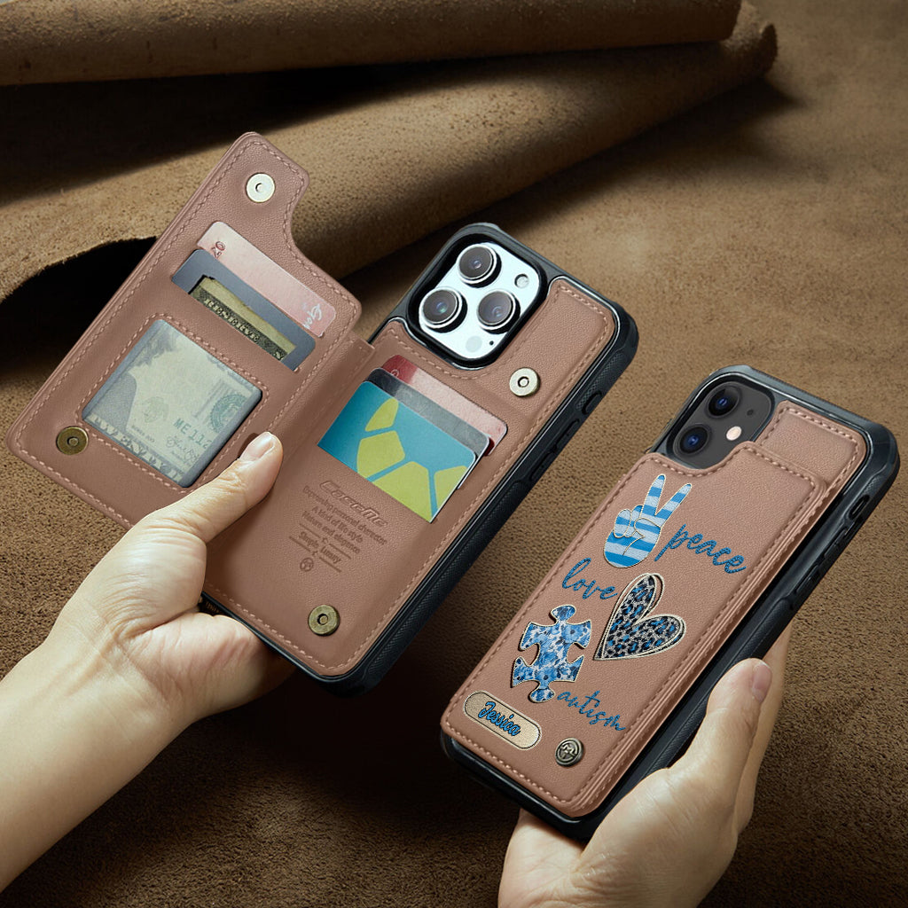 Autism Awareness - Personalized Autism Awareness Wallet Phone Case