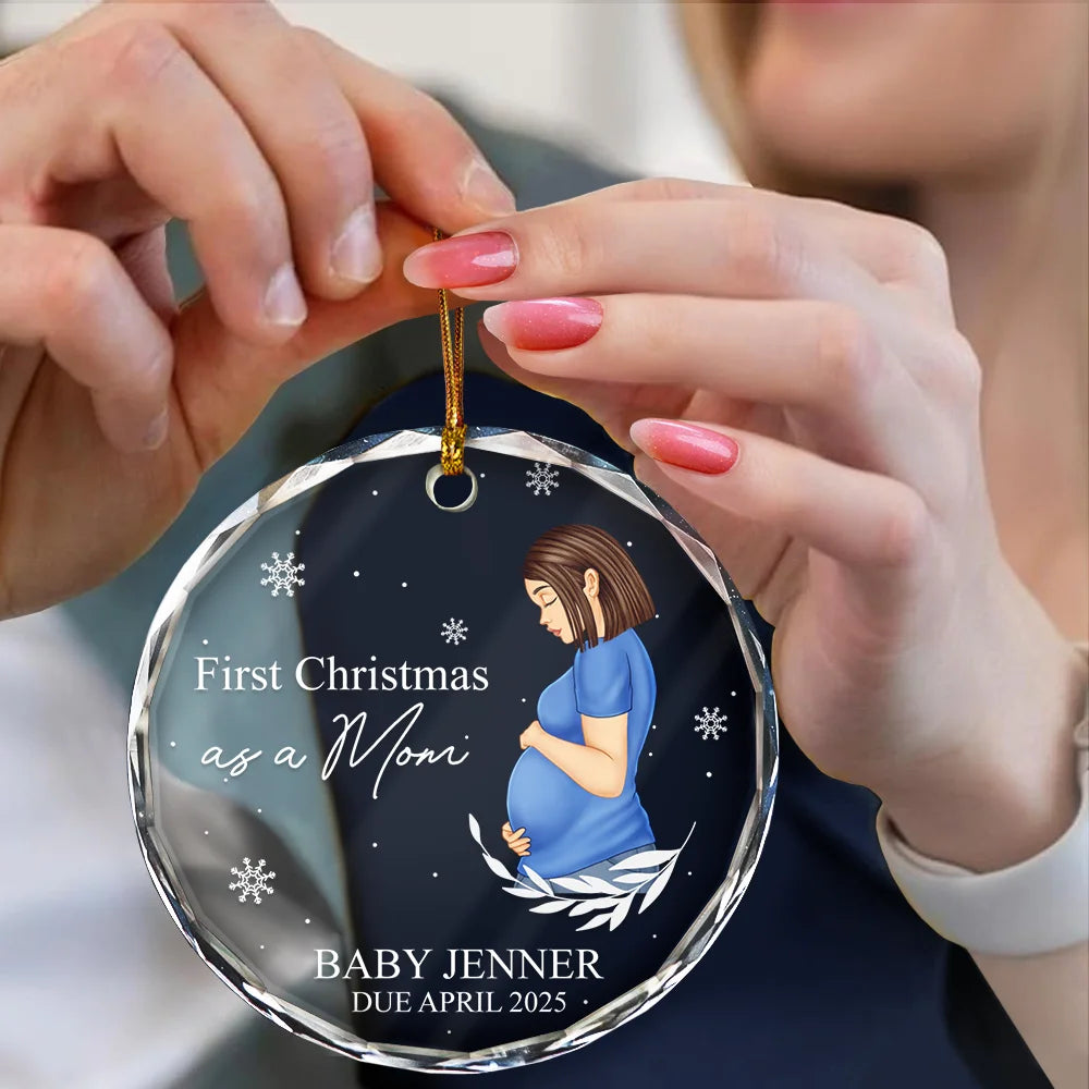 Crystal Ornament for Mom-to-Be – Heartfelt Keepsake, Cherished Pregnancy Moment, Perfect Gift for Baby Shower