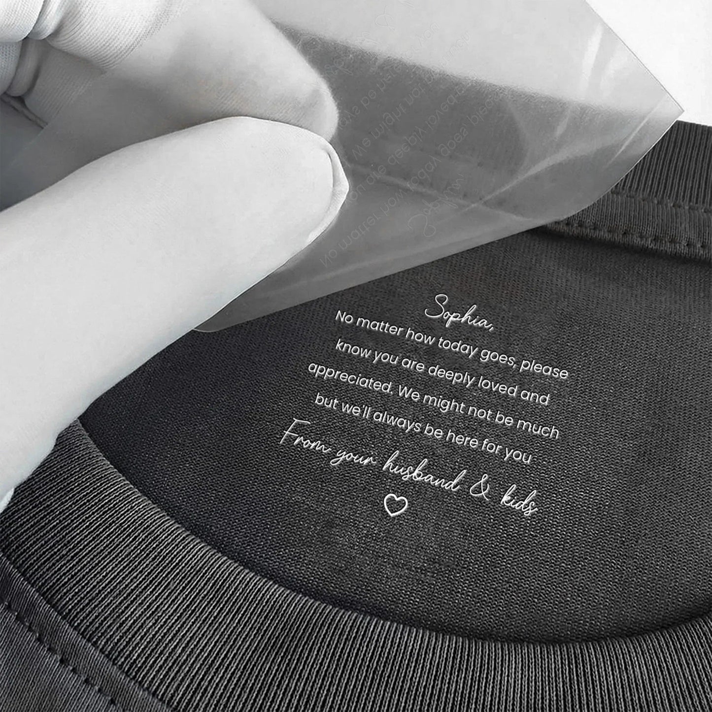 Classic Tee Personalized for Mom with Appreciation Message, Everyday Reminder She Is Loved, Unique Gift for Wife