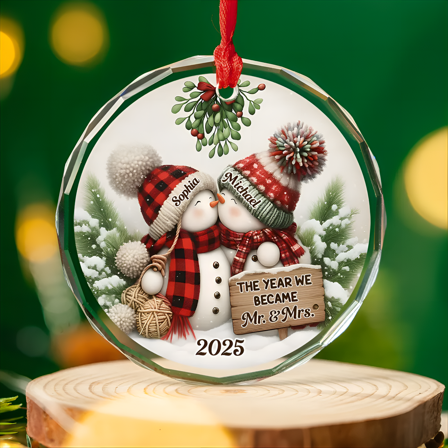 Silver Capped Glass Ornament – The Year We Became Mr. & Mrs., Perfect Christmas Gift for Couples & Newlyweds