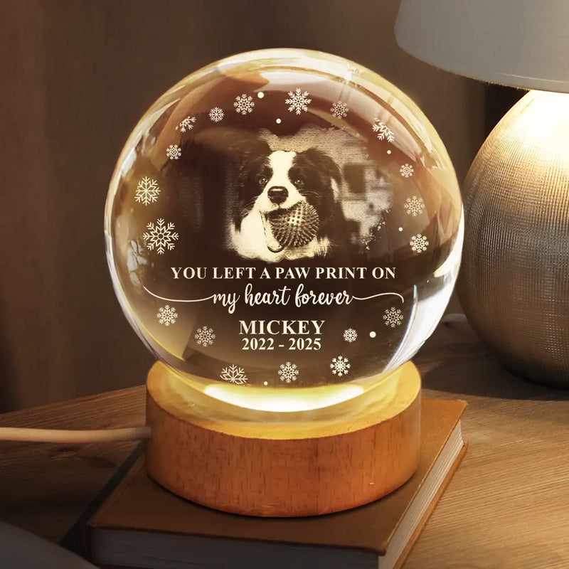 Personalized Pet Memorial Globe Lamp with Custom Photo – Forever Loved Tribute Light, Unique Remembrance Gift for Dog or Cat Owners