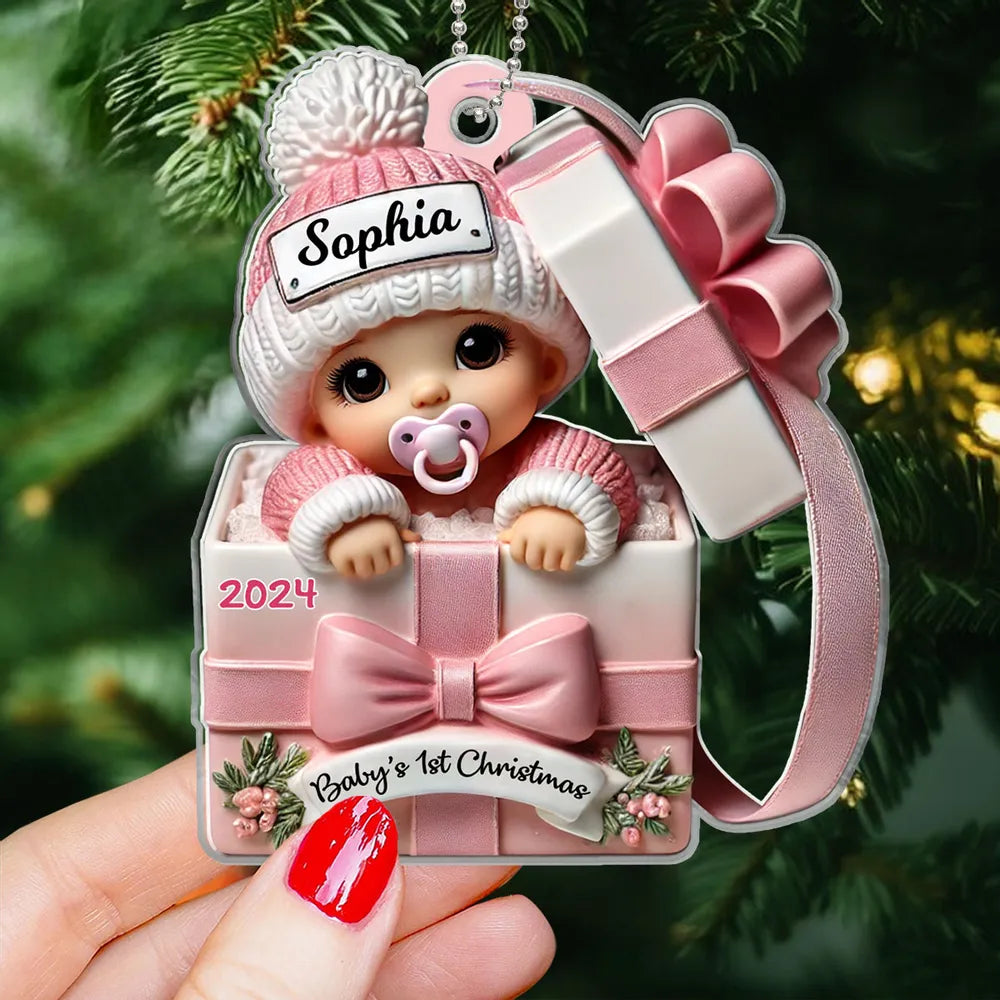 Personalized Baby's First Christmas Ornament - Custom Gift for Holiday Keepsake