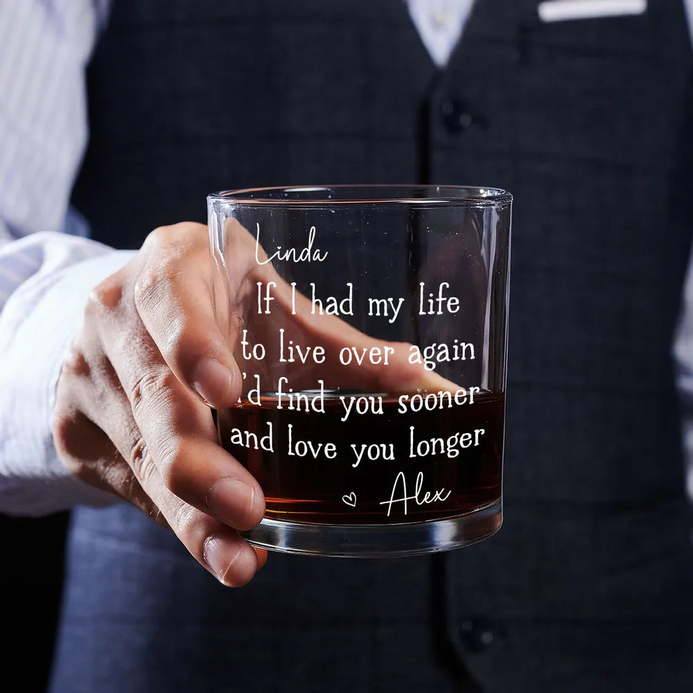 Personalized Whiskey Glass with Romantic Quote, Custom Love Message for Couples, Unique Gift for Whiskey Lovers & Special Occasions