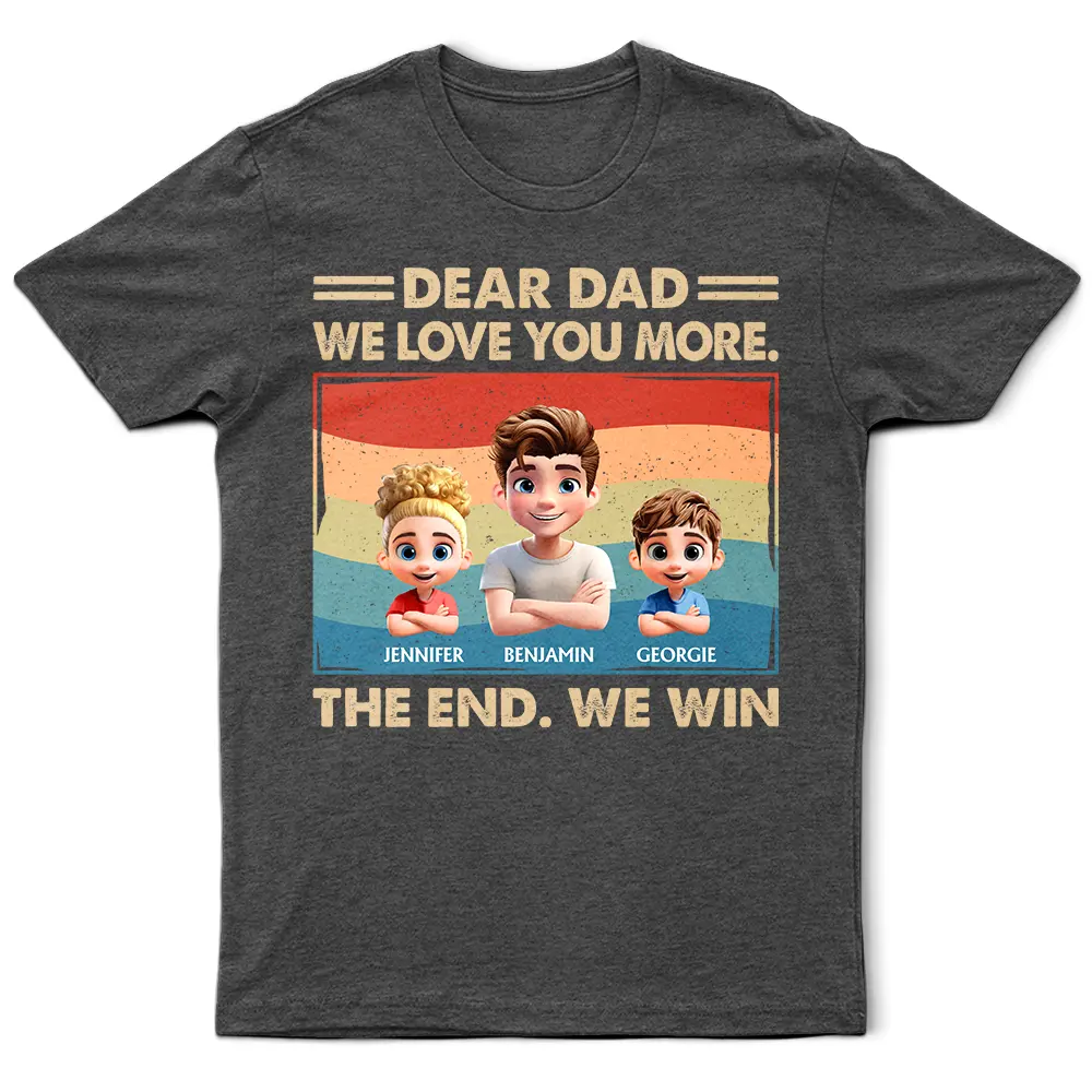 Personalized Dad Tee or Hoodie with Kids' Names – Father's Day Gift