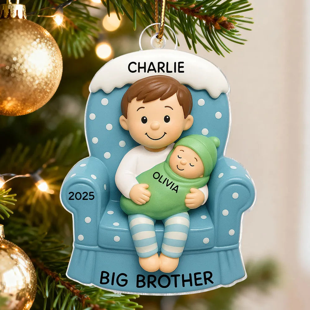 Custom Acrylic Ornament for Big Brother & Sister Gift