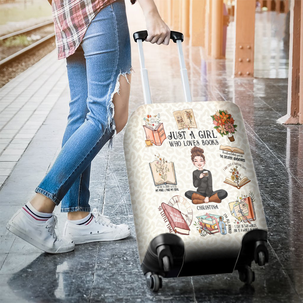 Just A Girl Who Loves Books - Personalized Book Luggage Cover