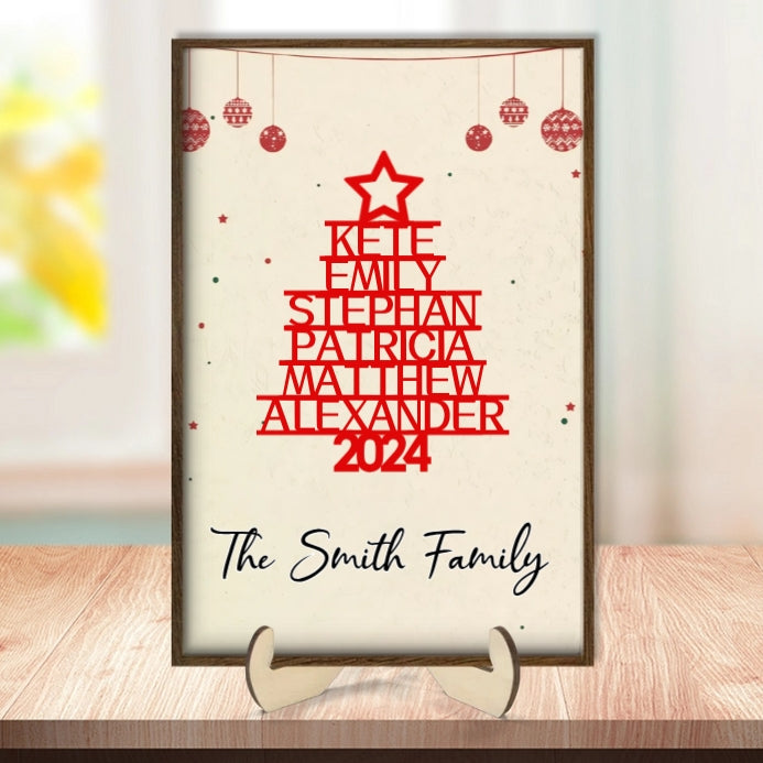 We Are Family - Personalized Christmas 2024 Poster - Custom Family Names Gift