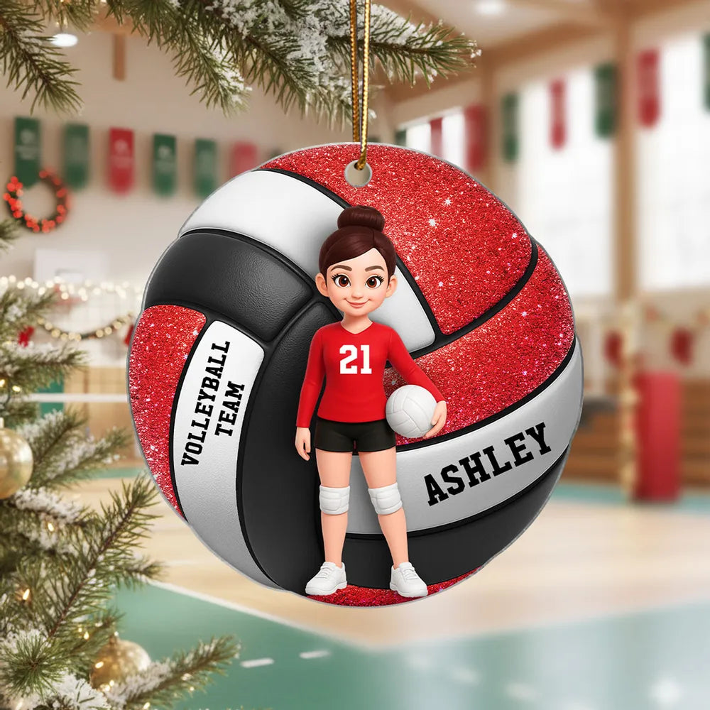 Acrylic Ornament for Volleyball Players | Custom Sporty Design, Gift-Ready Keepsake for Her