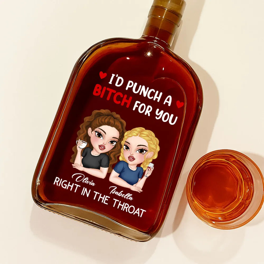 Custom Glass Spirits Decanter – Funny Gift for Sisters & Friends