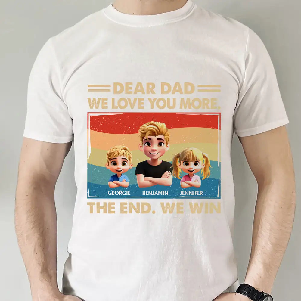 Personalized Dad Tee or Hoodie with Kids' Names – Father's Day Gift