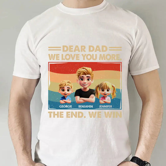 Personalized Dad Tee or Hoodie with Kids' Names – Father's Day Gift