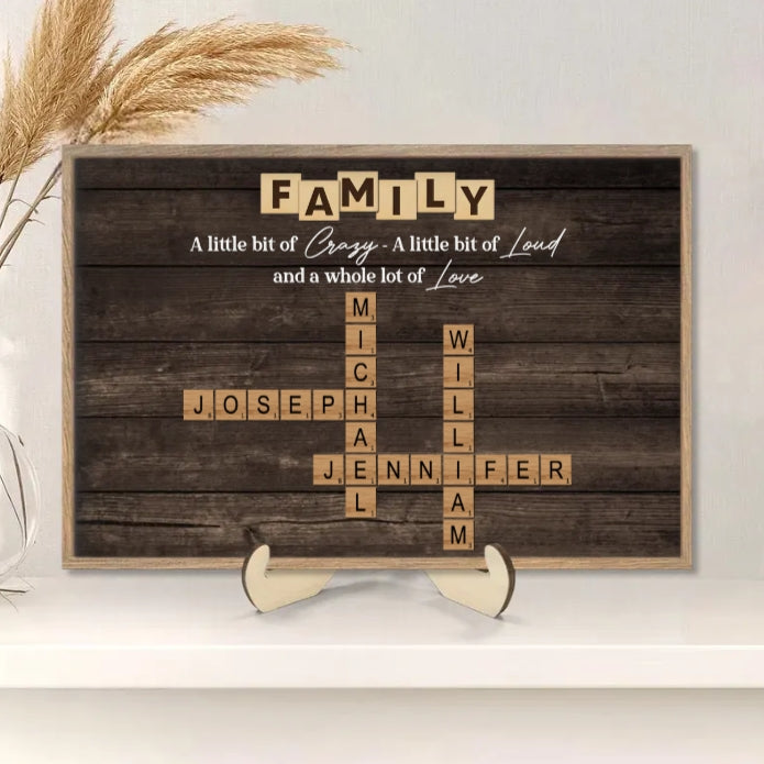 Personalized Family Name Crossword Poster - A Heartfelt Gift for Any Occasion