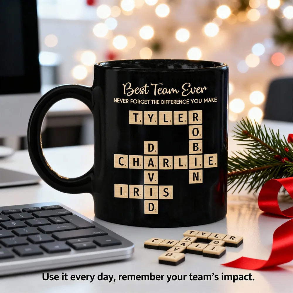Best Team Ever Personalized Full Color Mug – Custom Team Name Layout for Work Crew – Meaningful Thank You Gift for Bosses and Colleagues