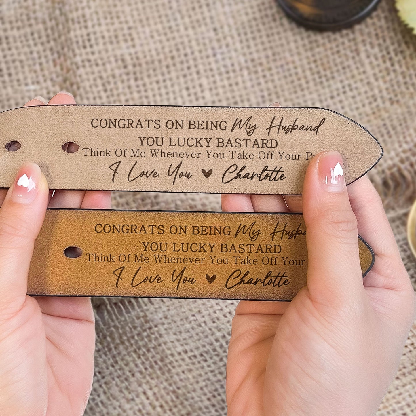 ''Congrats on Being My Husband''——Romantic Anniversary Gift for Husband with Personalized Message