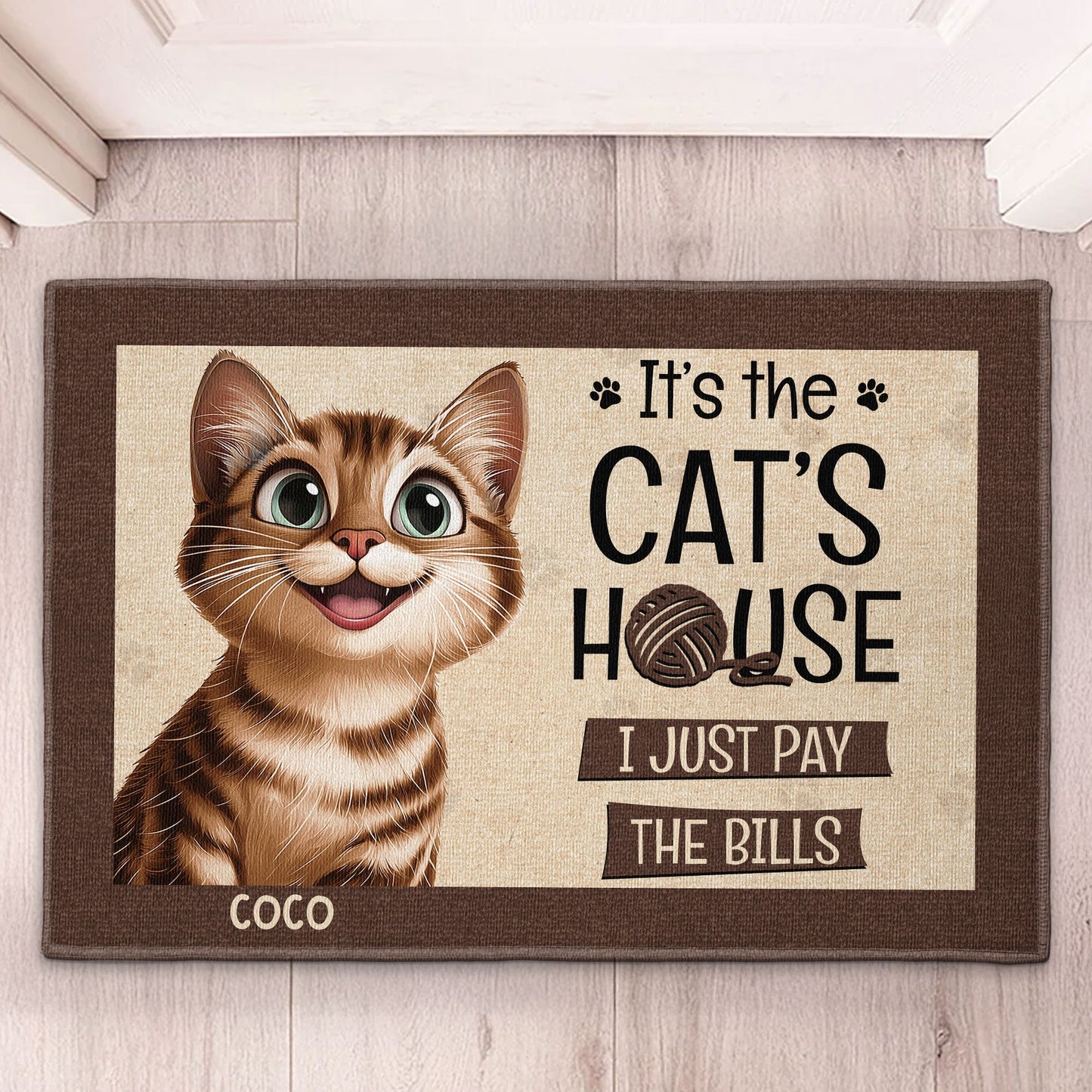 Custom Cat Lover Doormat - Personalized Home Decor Gift