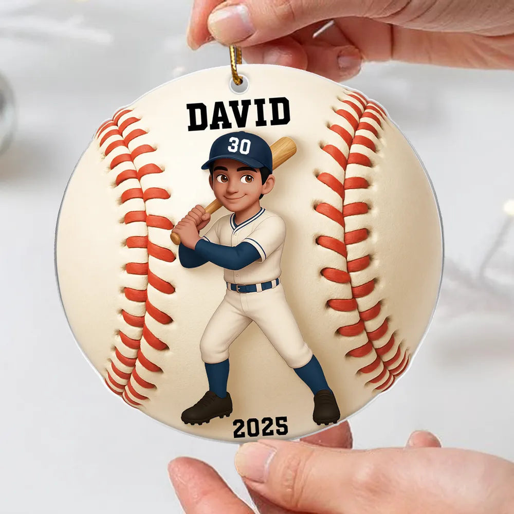 Baseball-Themed Acrylic Ornament – vibrant design and premium feel, a fun personalized gift for Kids, Teens, or Baseball Lovers
