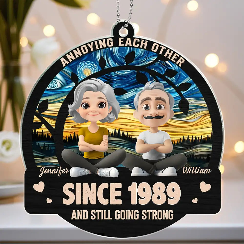 Still Going Strong – Custom Acrylic Ornament with Couple Design and Year, Gift for Spouses