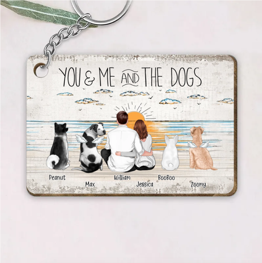 Personalized Poster, Ornament, Plaque, Keychain, Sign - "You & Me and the Dogs" Custom Gift for Dog Lovers