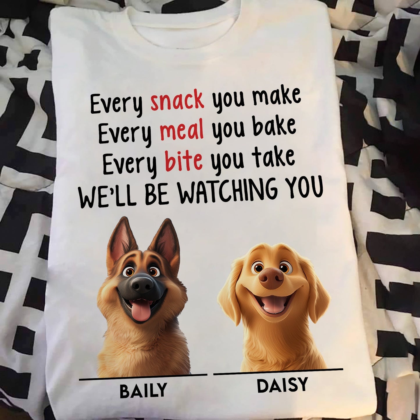 Watching You with Love – Custom Shirt for Dog Moms and Pet Lovers, Perfect Gift for Pet Enthusiasts