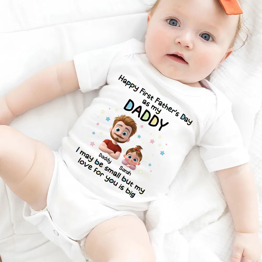 Baby Onesie with Father's Day Design Personalized Gift