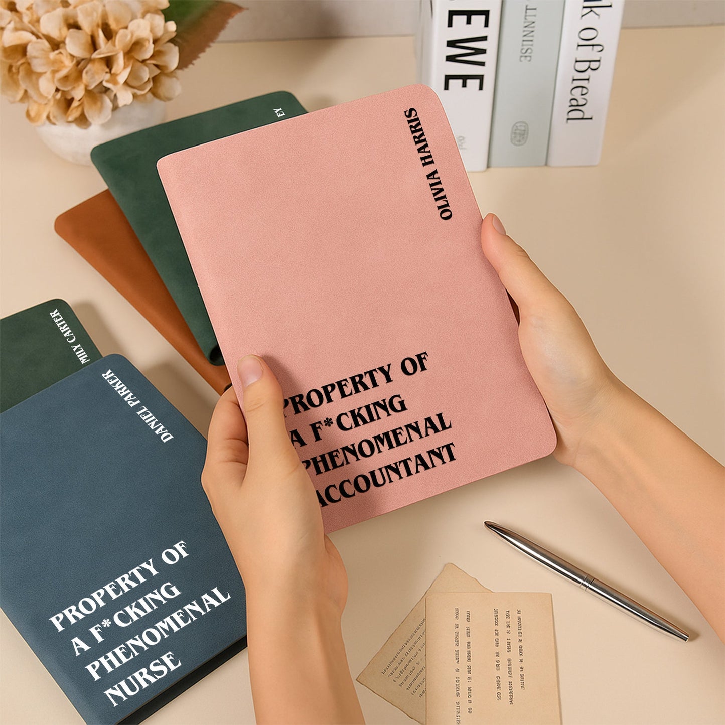 Personalized Leather Journal for a F*cking Phenomenal Professional – Bold Custom Gift for Nurse, Teacher, Boss or More