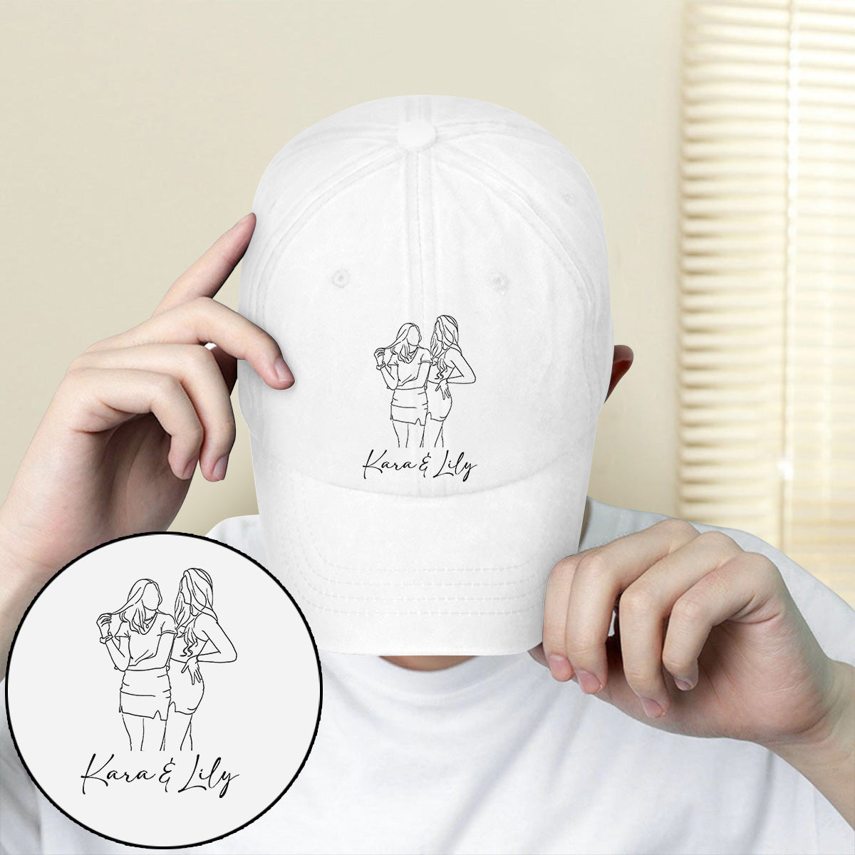 Custom Photo - Personalized granddaughter Embroidered Classic Cap