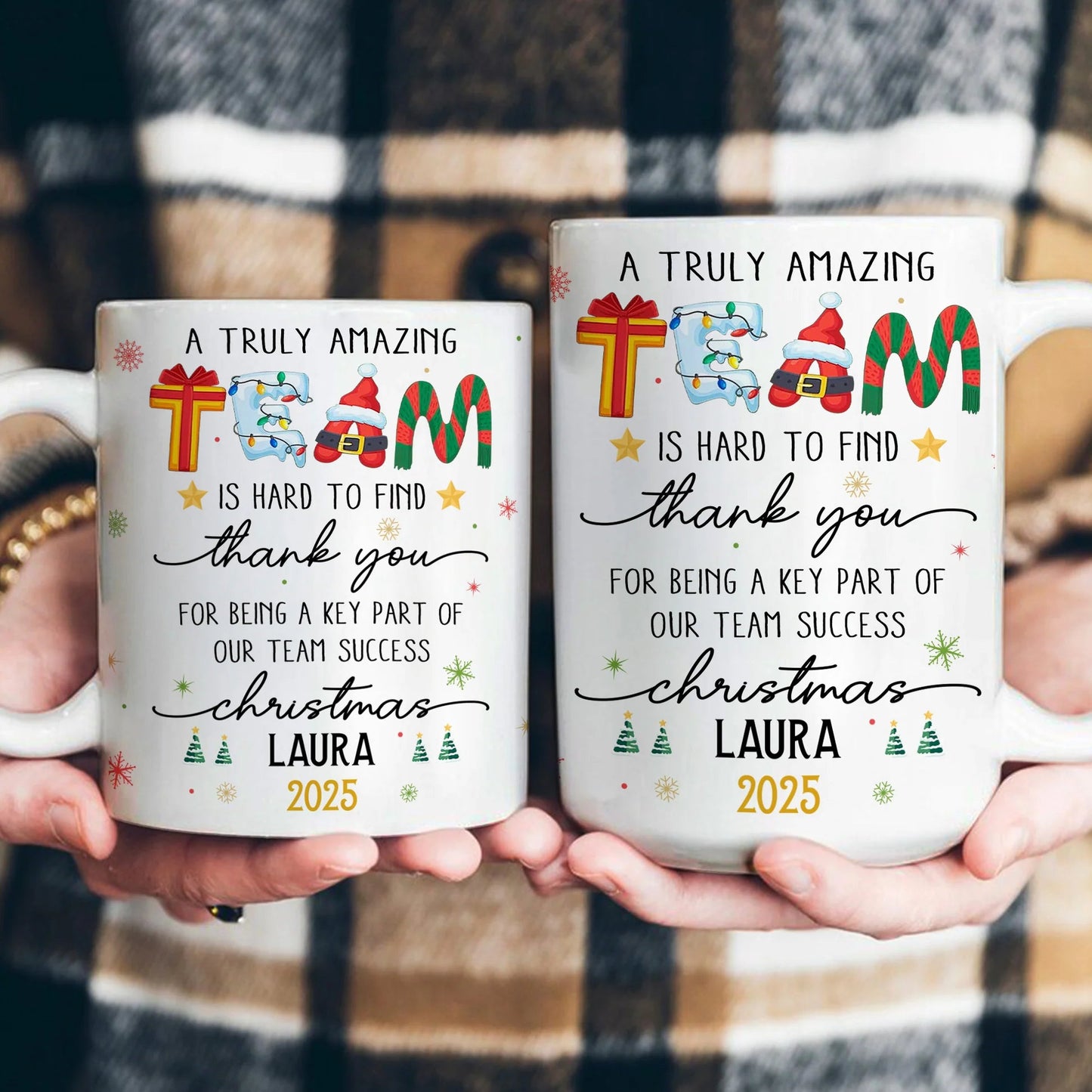 Personalized White Ceramic Mug For Coworker Appreciation – A Truly Amazing Team Christmas Gift, Unique Thank You Present