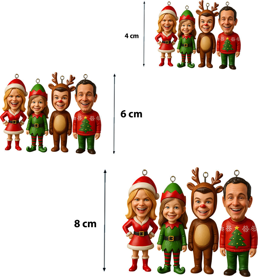 Christmas Gift For Family - Personalized Family Custom Made 3D Minifigure Ornament