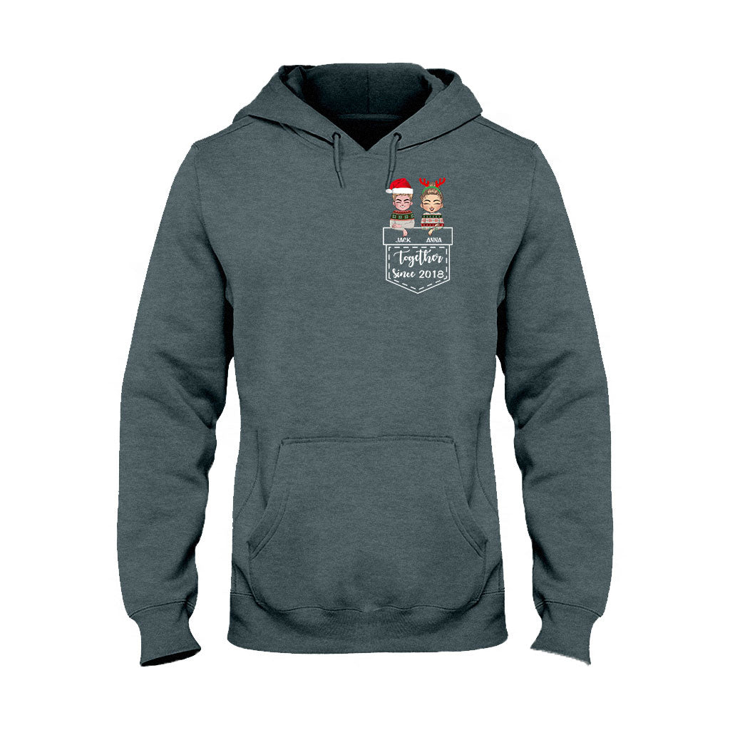 Together - Personalized Christmas Couple T-shirt and Hoodie