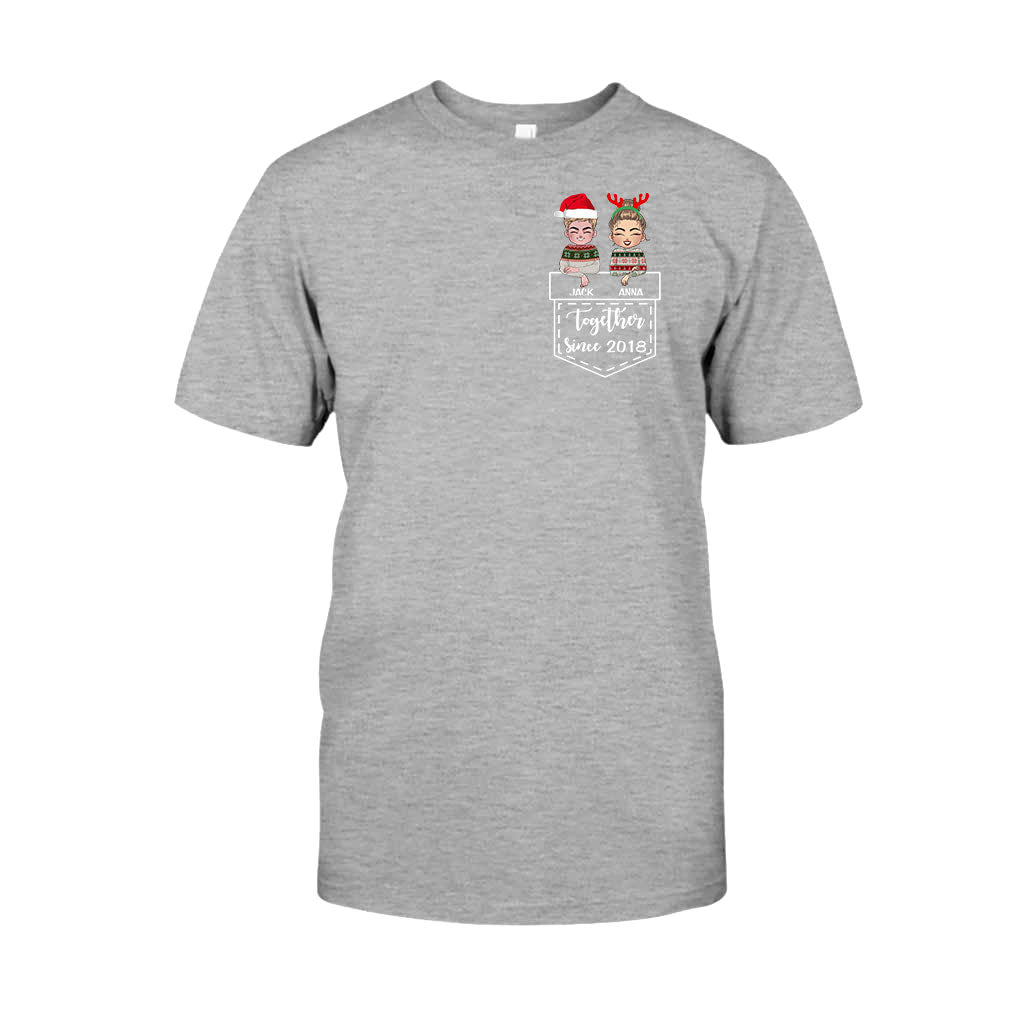 Together - Personalized Christmas Couple T-shirt and Hoodie