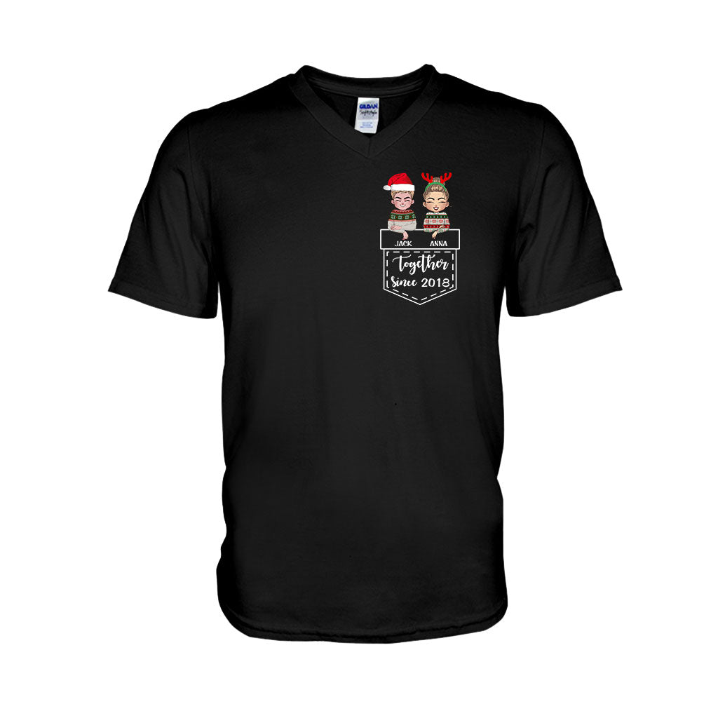 Together - Personalized Christmas Couple T-shirt and Hoodie