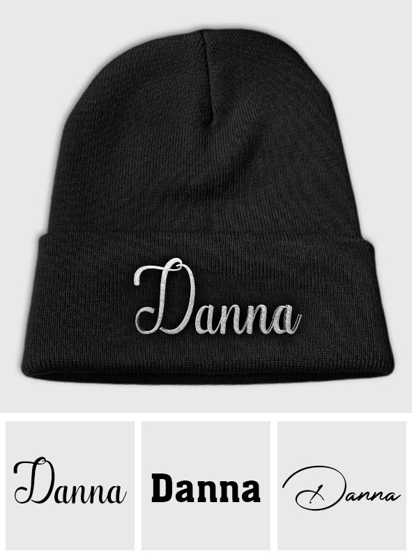 Custom Name - Personalized granddaughter Embroidered Beanie