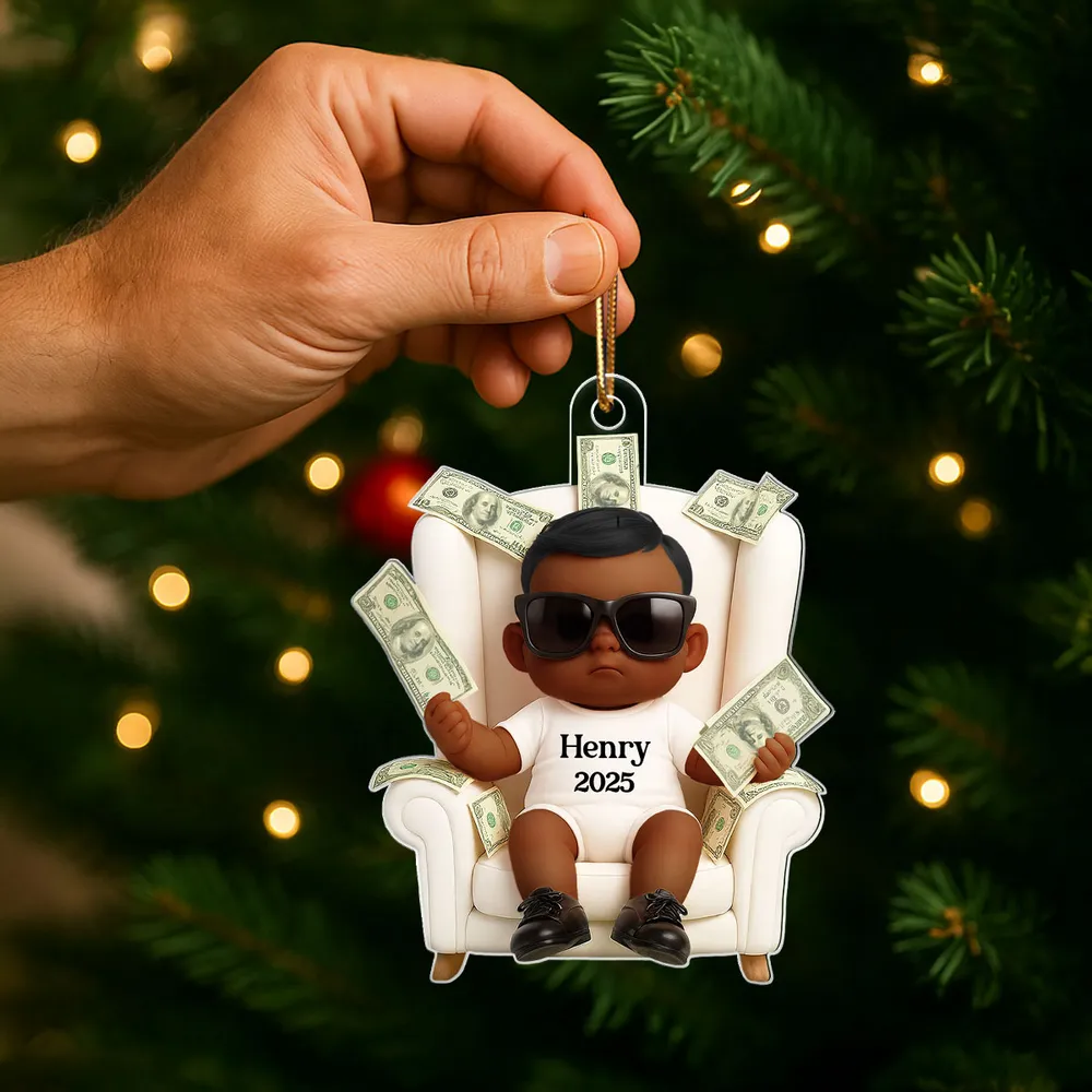 Custom Baby Acrylic Ornament: Personalized Festive Decor & Gift
