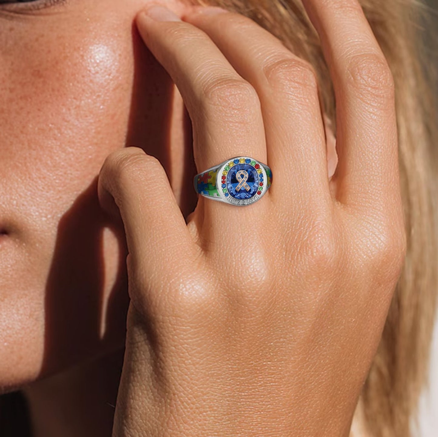 Everyone Communicates Differently - Personalized Autism Awareness Signet Ring
