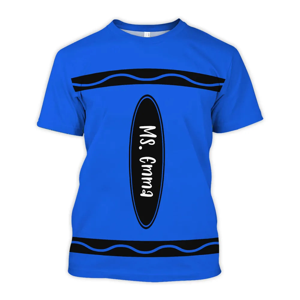 Classic Tee Personalized “MRS. ” or  "MR." Teacher Shirt – Purple Tribute Gift