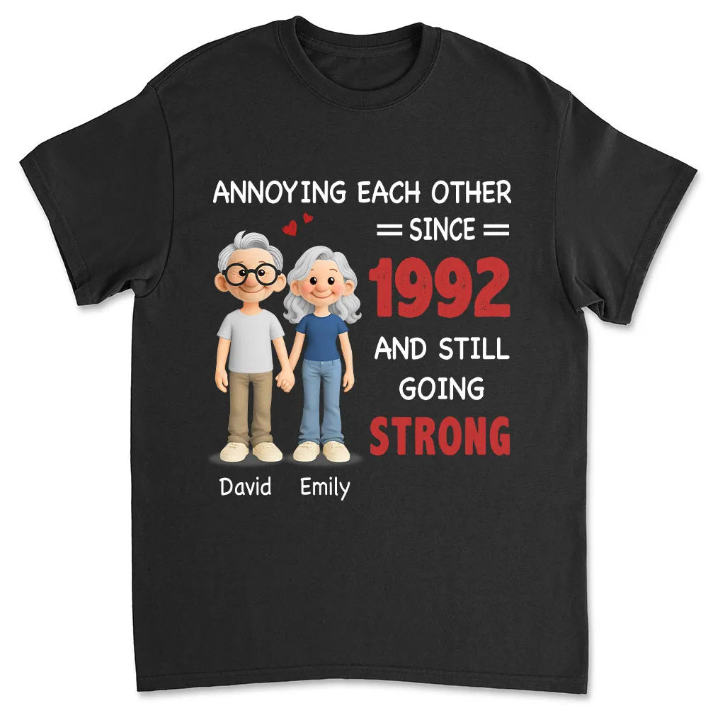 “Annoying Each Other Since 1992” Retro Couple Tee – Funny Anniversary Gift