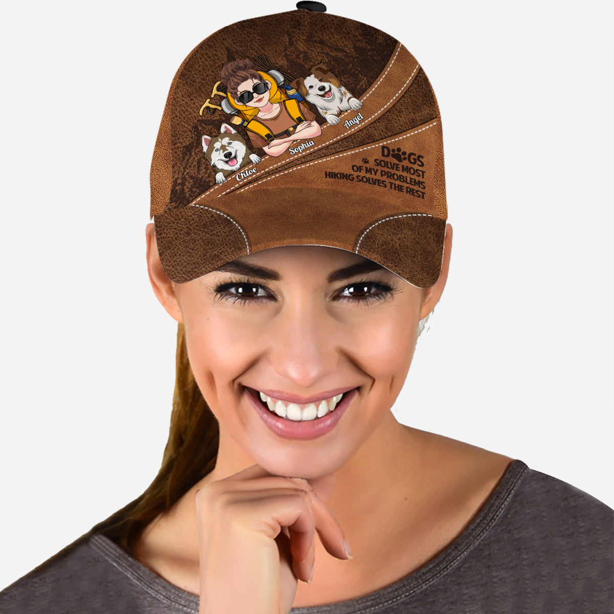 Hiking And Dogs - Personalized Hiking Classic Cap
