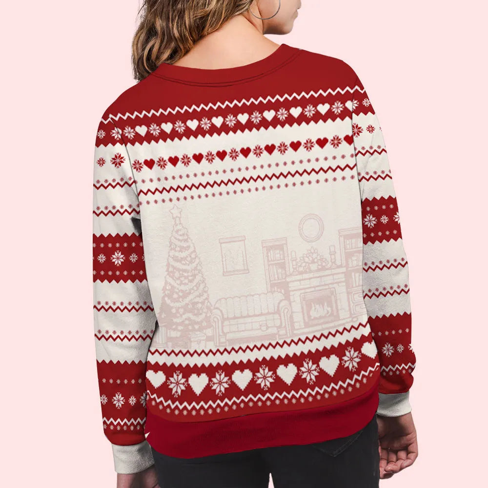 Personalized Grandma Title (GIGI/NANA) Snowman Family Sweater, Customizable Snowman Numbers, Unique Christmas Gift