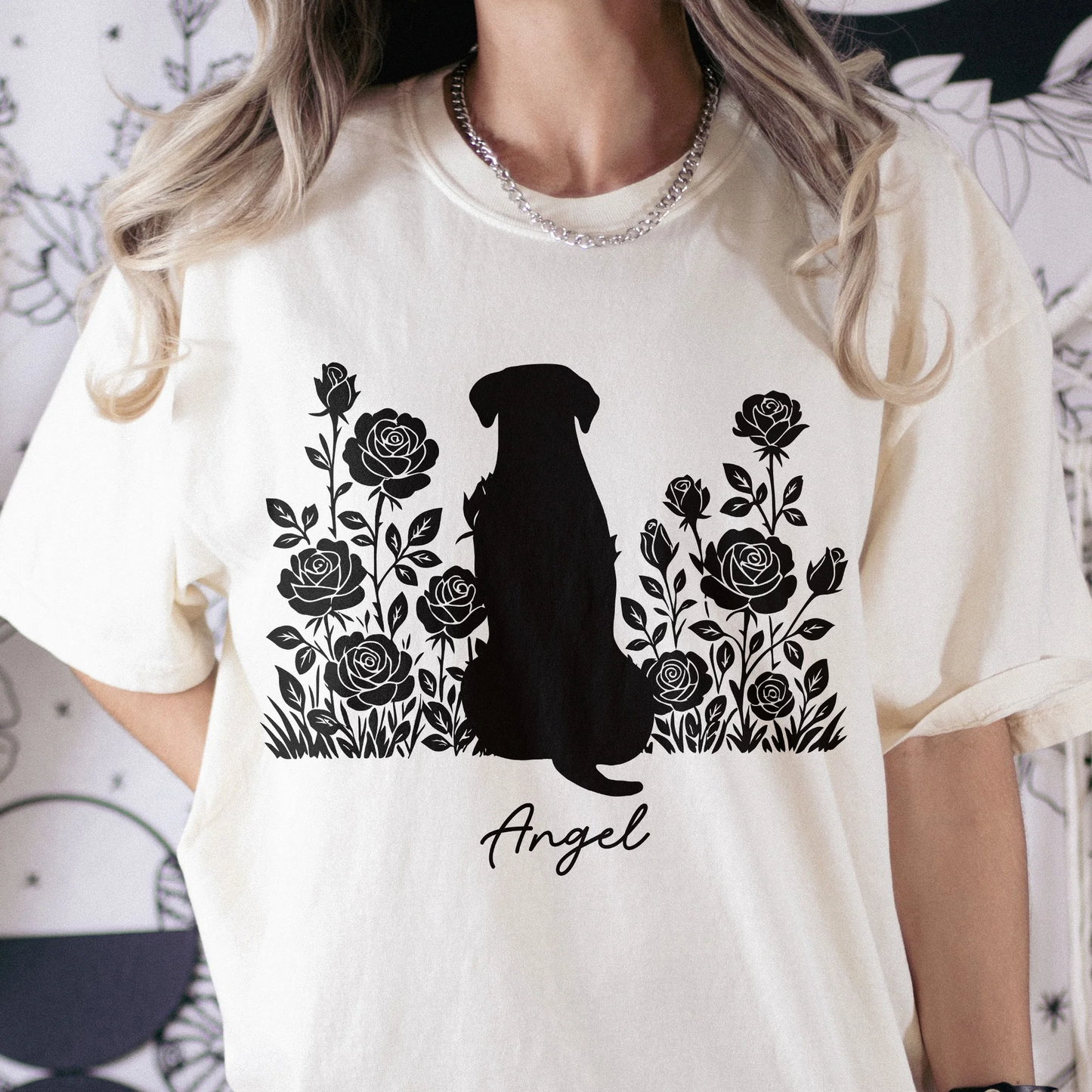 Vintage Floral Dog Classic Tee, Personalized Just for You - A Thoughtful Everyday Wear Gift for Any Dog Mom