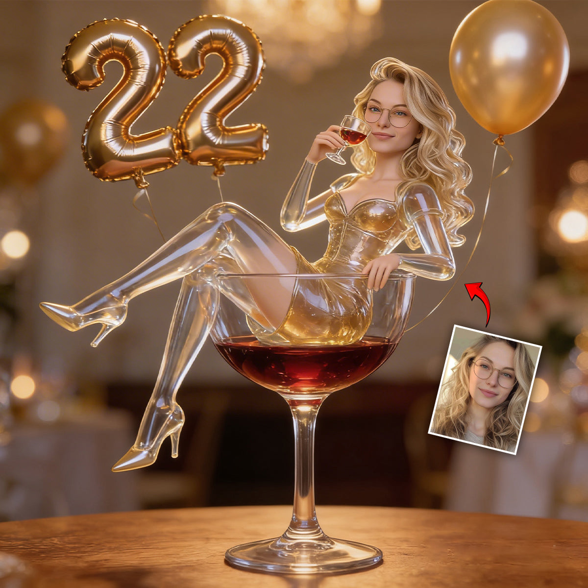 Custom Any Photo - Personalized Birthday Custom Shaped Acrylic Plaque